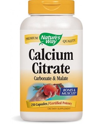 CALCIUM CITRATE 250 mg. 100 capsules
